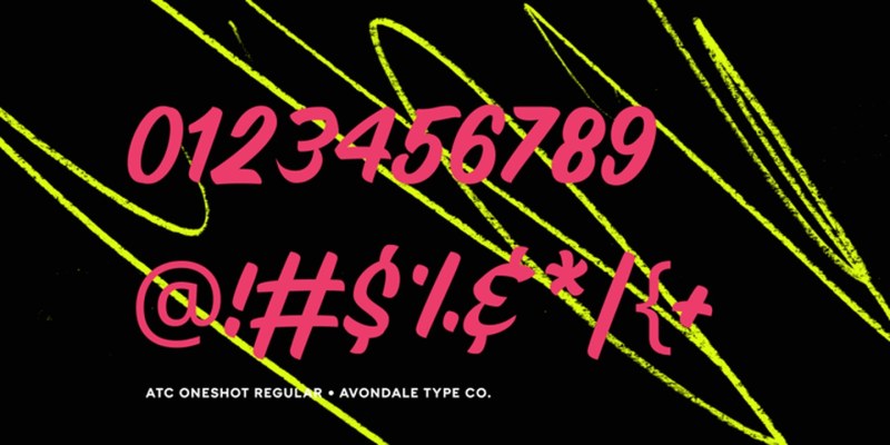 ATC Oneshot Font Family free download preview 4 – Script And Handwritten font