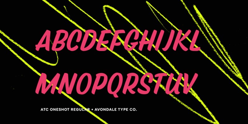 ATC Oneshot Font Family free download preview 8 – Script And Handwritten font