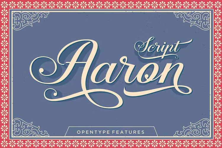 Aaron Script Font free download preview 3 – Script And Handwritten font