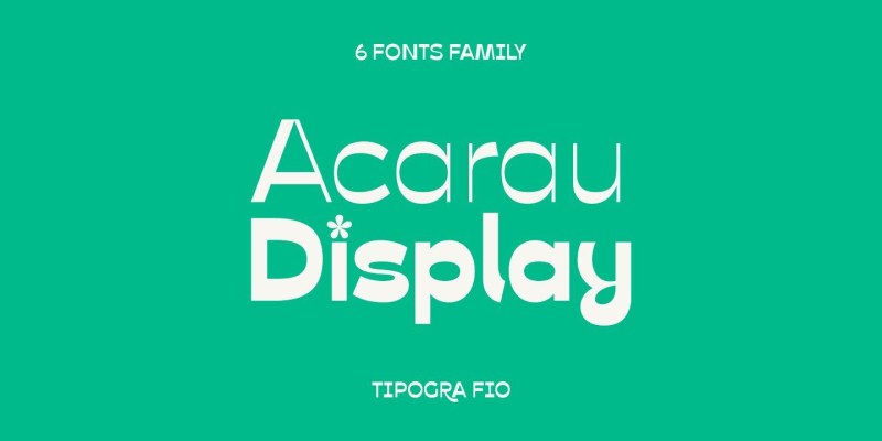 Acarau Display Font Family free download preview 11 – Display Fonts font