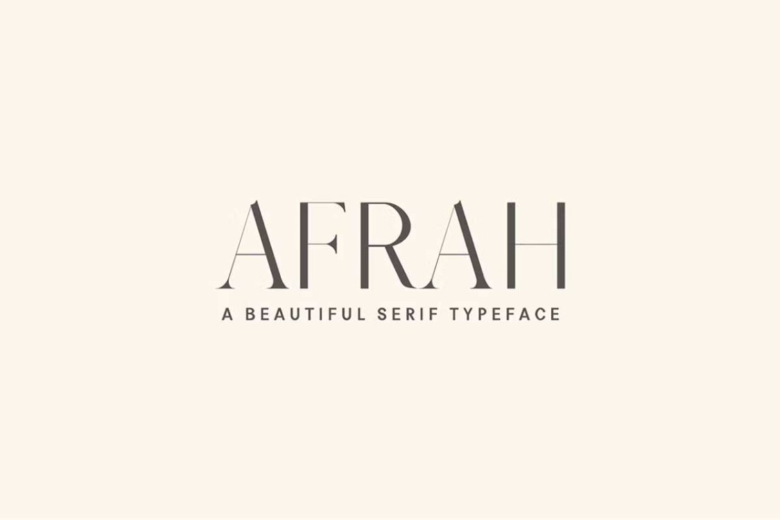 Afrah Font free download – Serif Fonts font preview image for Windows and Mac