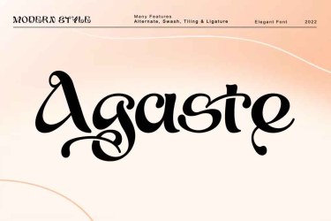 Agaste Font free download – Elegant font preview