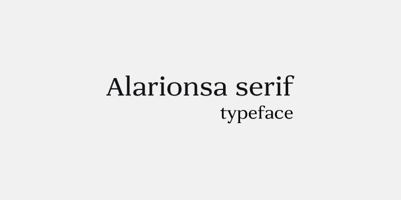 Alarionsa Serif Font Family free download preview 7 – Serif Fonts font