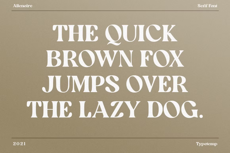 Allenoire Font free download preview 8 – Serif Fonts font
