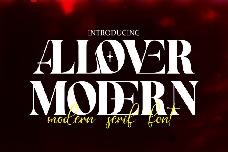 Allover Modern Font free download preview 3 – Display Fonts font