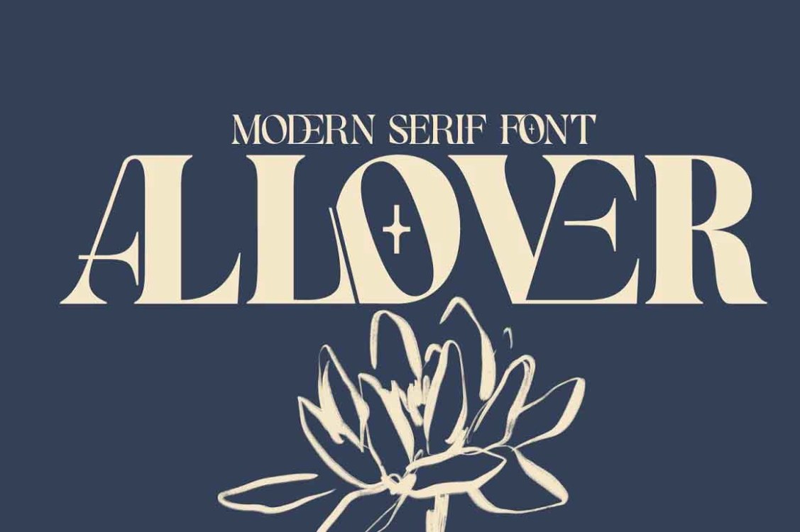 Allover Modern Font free download – Display Fonts font preview image for Windows and Mac