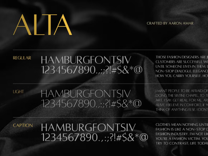 Alta Font free download preview 1 – Serif Fonts font