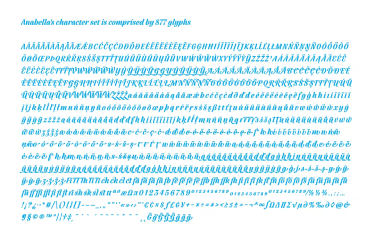 Anabella Italic Font free download preview 1 – Script And Handwritten font