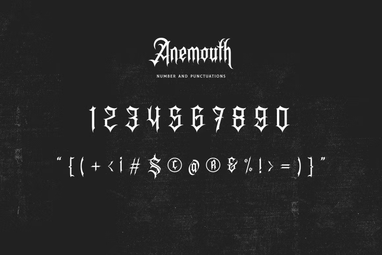 Anemouth Font free download preview 7 – Decorative Fonts font