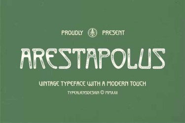 Arestapolus Font free download – Vintage font preview