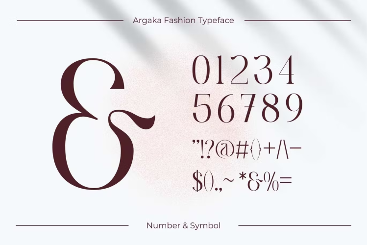 Argaka Fashion Font free download preview 2 – Serif Fonts font