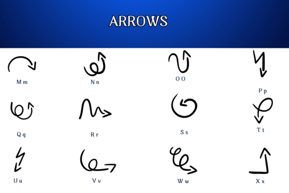 Arrows Font free download preview 2 – Decorative Fonts font
