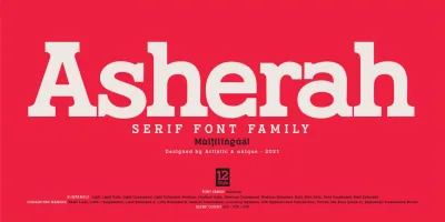 Asherah Font Family preview