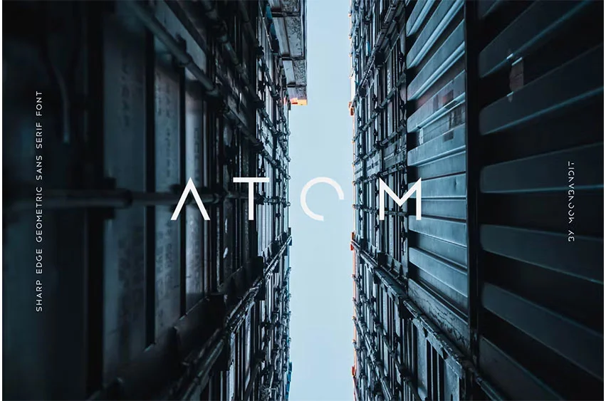 Atom Font free download – Sans Serif Fonts font preview image for Windows and Mac