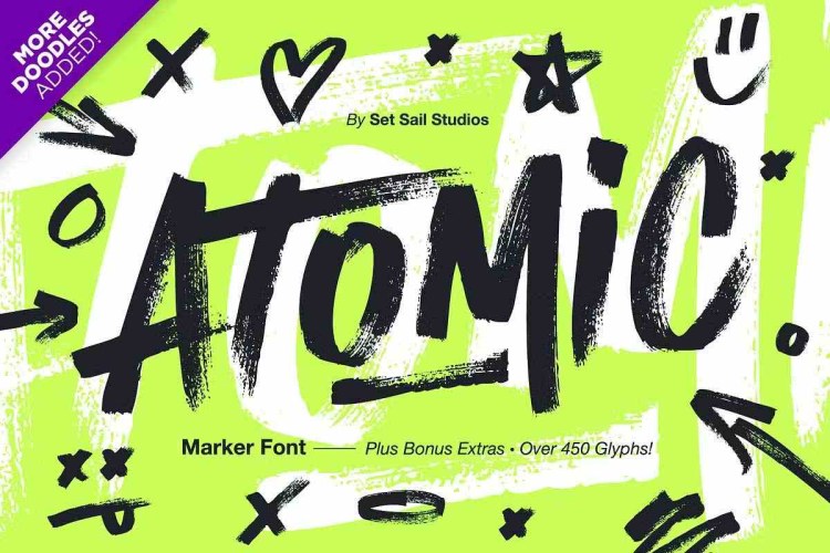 Atomic Marker Font free download preview 10 – Brush Fonts font