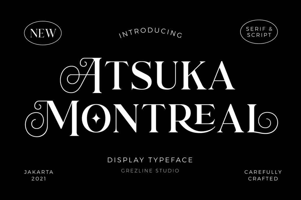 Atsuka Montreal Font free download – Serif Fonts font preview image for Windows and Mac