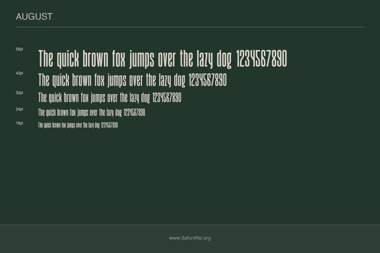 August Font free download preview 5 – Display Fonts font