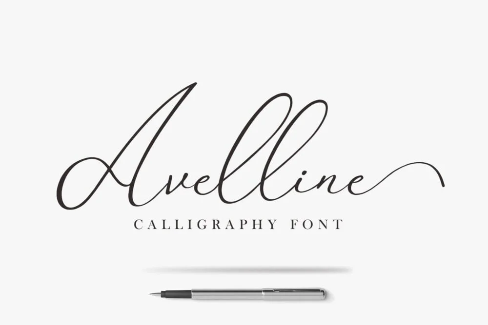 Avelline Font free download – Script And Handwritten font preview image for Windows and Mac