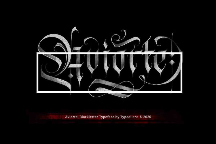 Aviorte Font free download preview 8 – Blackletter Font font