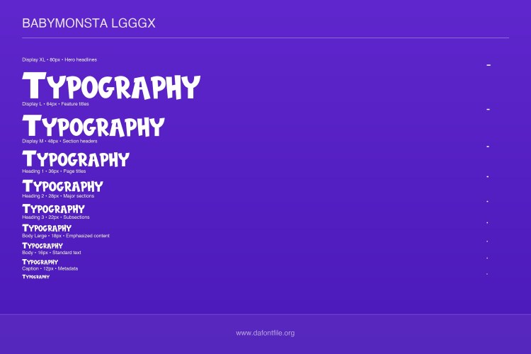 Baby Monsta Font Family free download preview 4 – Display Fonts font