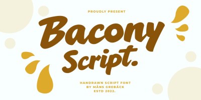 Bacony Script Font Family free download – Script font preview