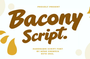 Bacony Script Font free download – Script font preview