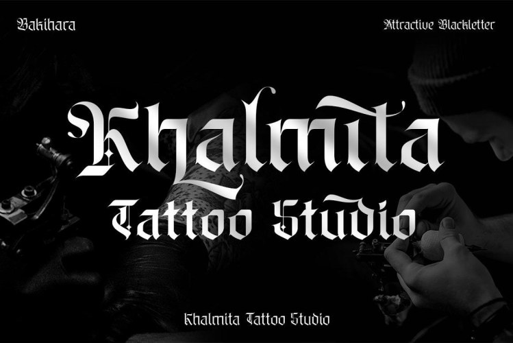 Bakihara – Blackletter Font Family free download preview 10 – Font Family font