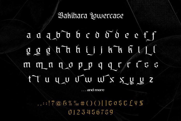 Bakihara – Blackletter Font Family free download preview 3 – Font Family font