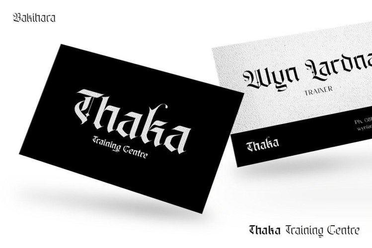 Bakihara – Blackletter Font Family free download preview 8 – Font Family font