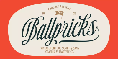 Ballpricks Font Family free download – Script And Handwritten font preview