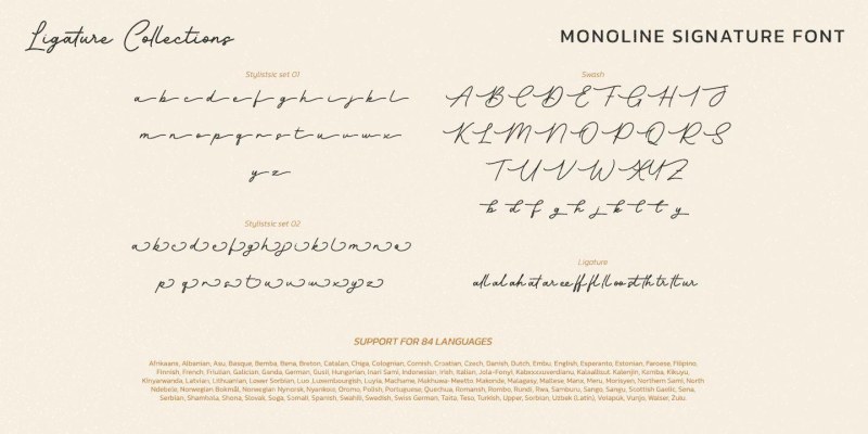 Barethelly Signature Font free download preview 7 – Script And Handwritten font