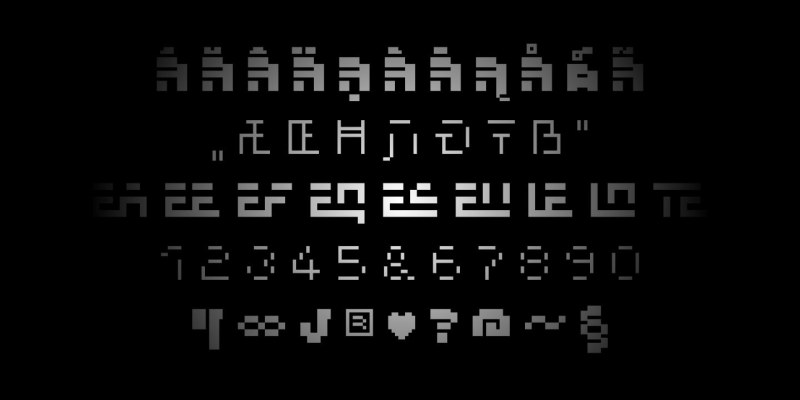 Basika Core Font Family free download preview 6 – Display Fonts font