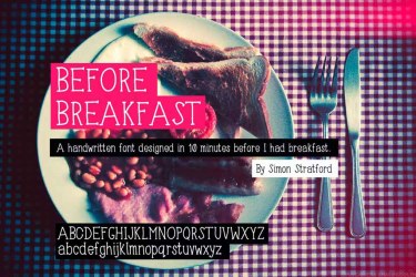 Before Breakfast Font free download – Handwritten font preview