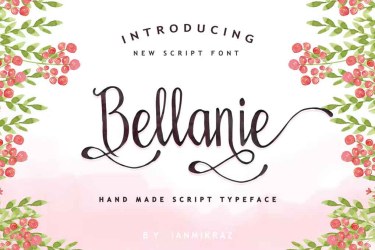 Bellanie Script Font free download – Script And Handwritten font preview