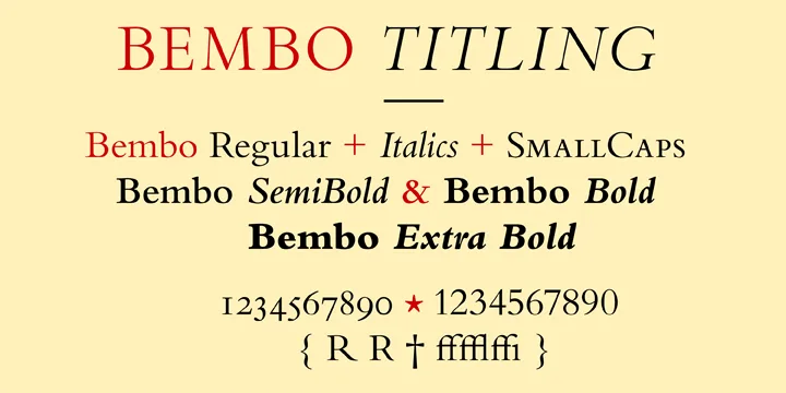 Bembo Font preview 3 – Serif Fonts font sample