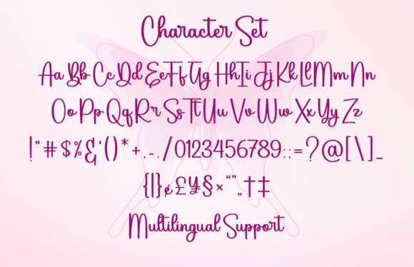 Betterfly Font free download preview 3 – Script And Handwritten font