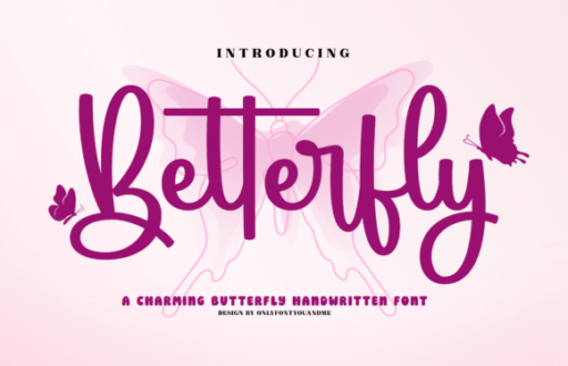 Betterfly Font free download preview 4 – Script And Handwritten font