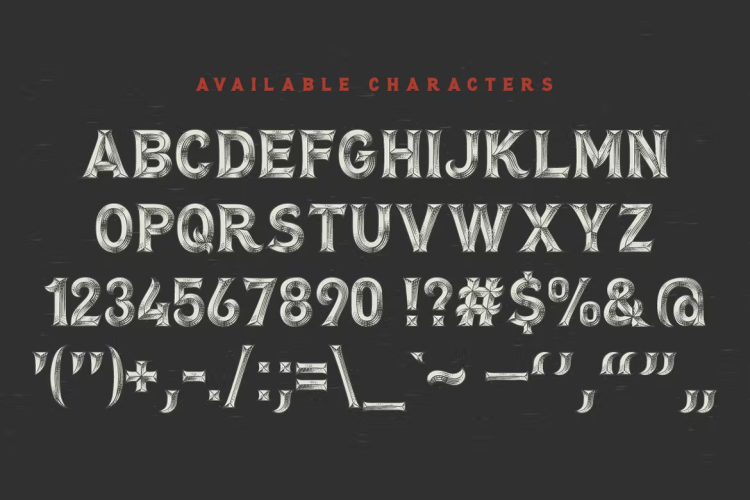 Bite Hard Font free download preview 2 – Serif Fonts font