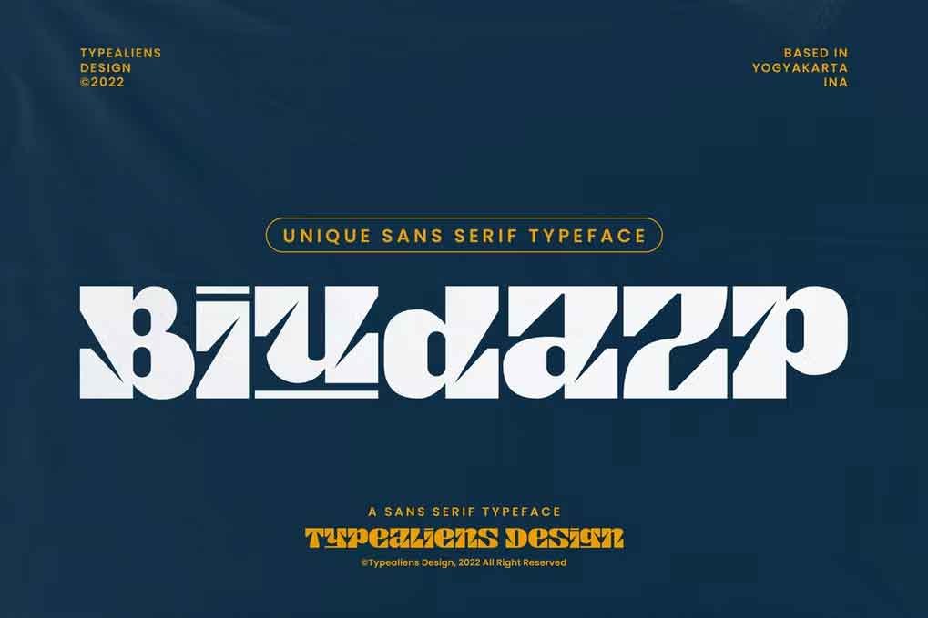 Biudazp Font free download – Decorative Fonts font preview image for Windows and Mac