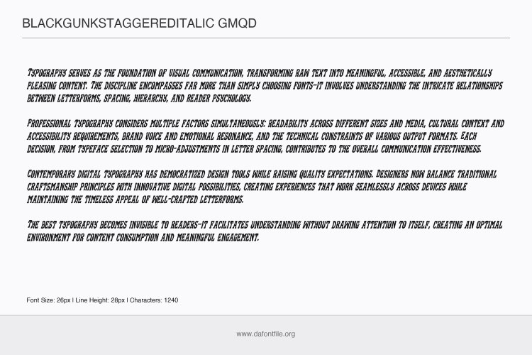 Black Gunk Font Family free download preview 3 – Display Fonts font