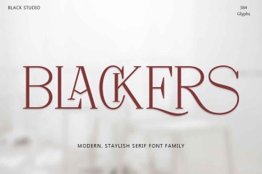 Blackers Serif Font free download – Vintage font preview