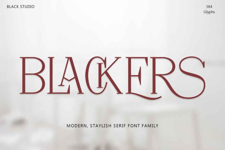 Blackers Serif Font free download preview 4 – Serif Fonts font