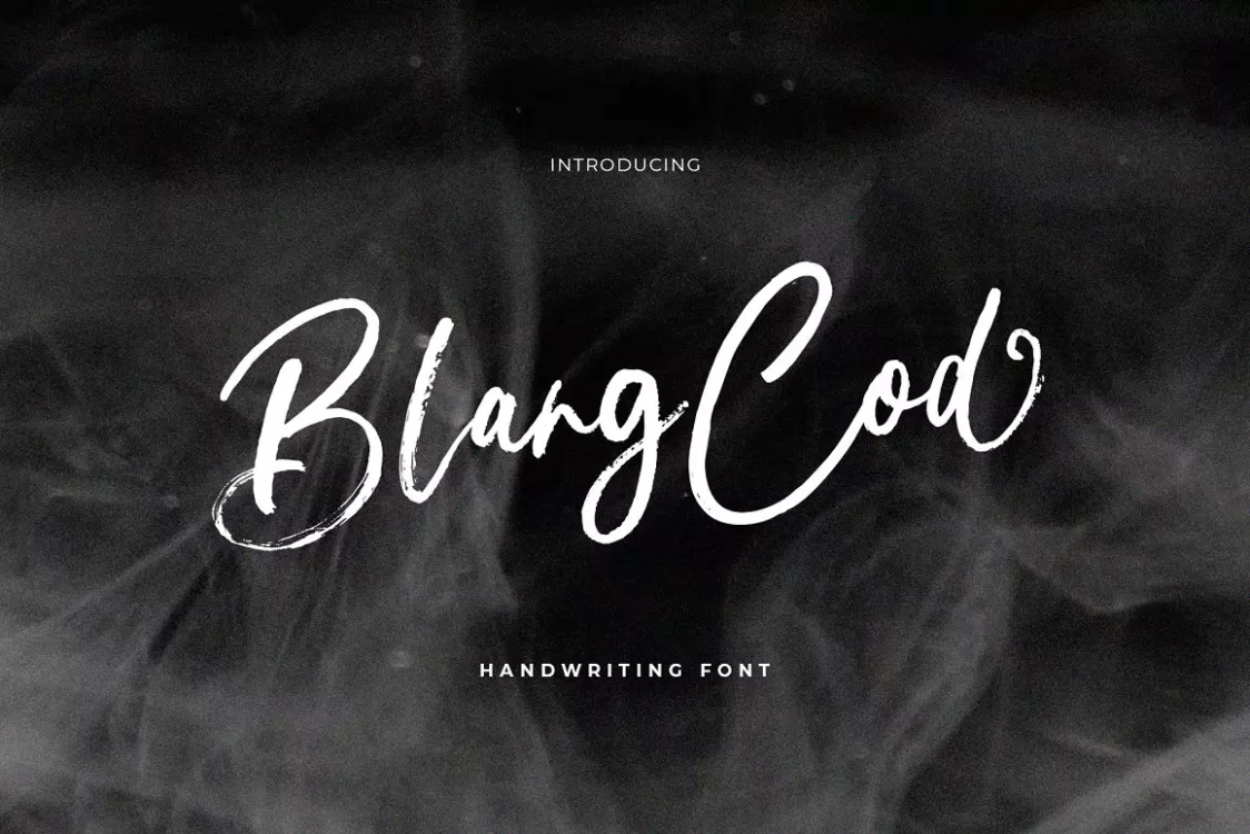 Blang Cod Handwritten Font free download – Script And Handwritten font preview image for Windows and Mac