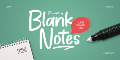 Blank Notes Font free download – Playful font preview