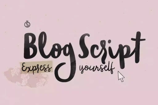 Blog Script Font free download – Script And Handwritten font preview image for Windows and Mac
