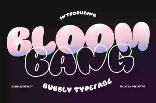 Bloombang Font free download – Display Fonts font preview image for Windows and Mac