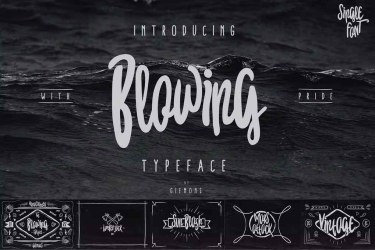 Blowing Typeface Font free download – Decorative Fonts font preview