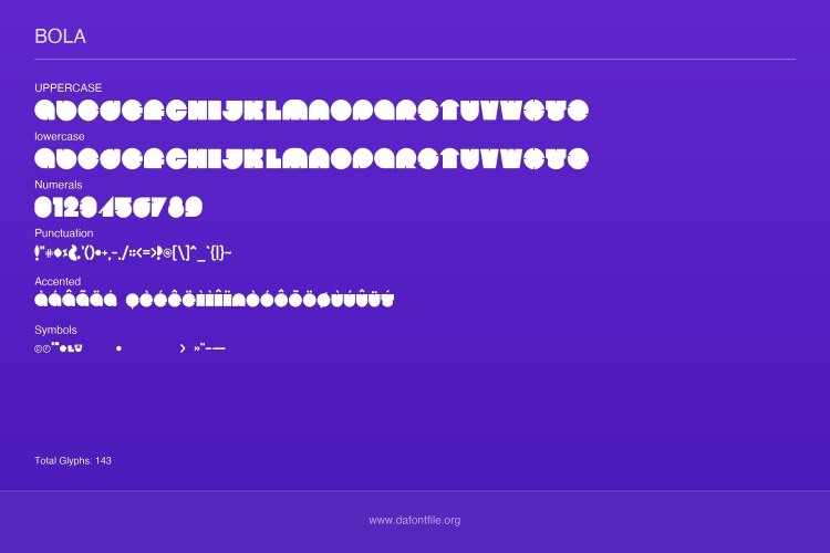 Bola Font free download preview 3 – Sans Serif Fonts font