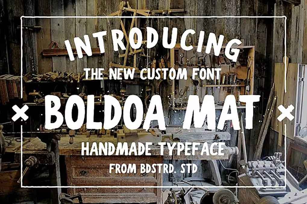 Boldoa Mat Font free download – Script And Handwritten font preview image for Windows and Mac
