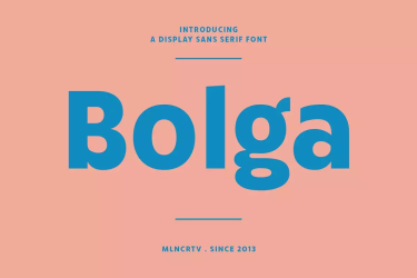 Bolga Display Sans Serif Font free download – Decorative font preview